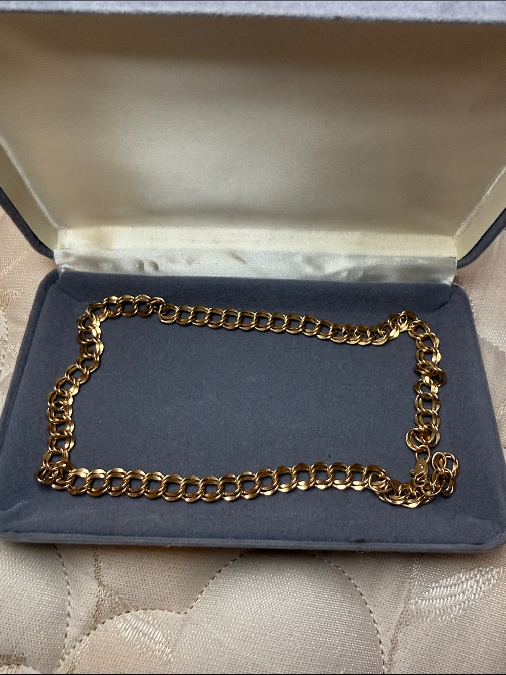 Classic Gold Link Necklace vintage gold plated